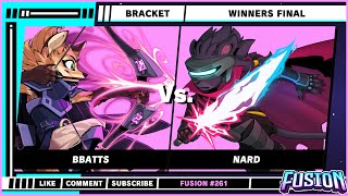 Fusion #261 - Winners Final - Bbatts (Fleet) VS nard (Clairen) - Rivals of Aether 2
