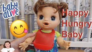 NEW Baby Alive Happy Hungry Baby! Messy Feeding with new Doll | Kelli Maple