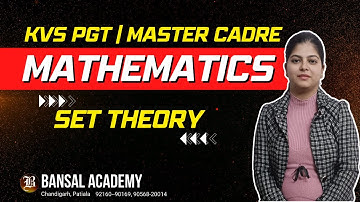 KVS PGT | Master Cadre Mathematics | Set Theory Lec-1 | KVS Preparation | Master Cadre Maths