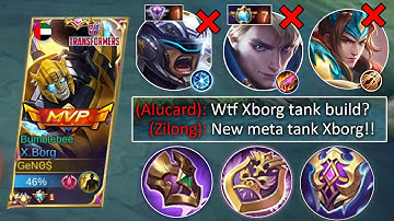 HOW TO COUNTER INSPIRE AND LIFE STEAL HEROES~ XBORG BEST BUILD AND GAMEPLAY~ TOP GLOBAL XBORG~ MLBB