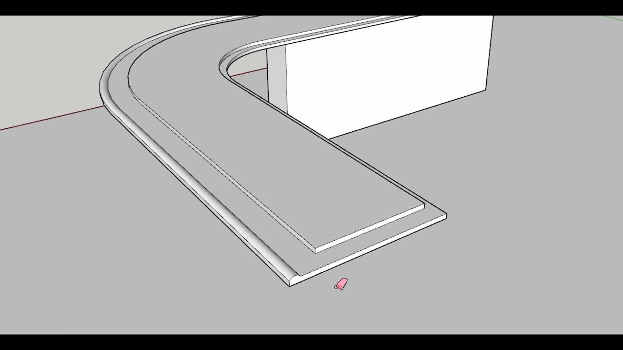 Creating a Curved Bar Top in SketchUp YouTube