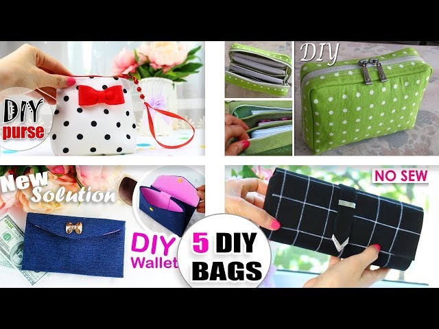 5 THE MOST CUTEST DIY BAGS EVER EASY MAKING // 5 Purse Bags Ideas From Scratch