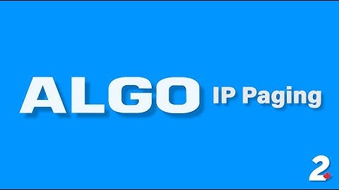 IP Paging | Algo Door Units - net2phone Canada