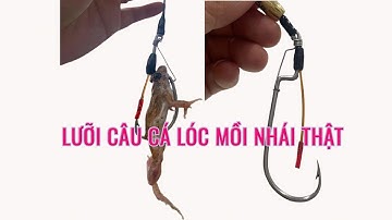 Lưỡi câu cá lóc nhái thật lưỡi treo 2 trong 1 và móng heo thép AR15 siêu cứng không rỉ