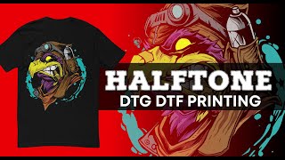 Halftone for DTG & DTF Printing in  Photoshop Tutorial