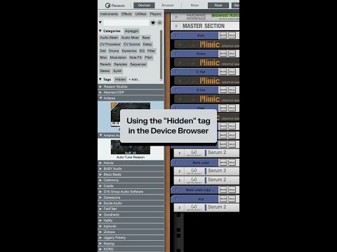 Hiding Duplicate Plugins and Tools in Reason