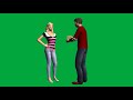 HD شاشه خضراء كروما رجل وامره يتحدثون تستخدم للمونتاج والتصميم 