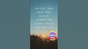 Free Core Java & SQL Online Classes2 |Every Month We Have New Free Batch#shorts#java #fyp#short #sql