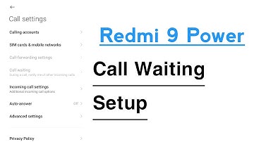 Redmi 9 Power How To Use Call Waiting | Redmi 9 Power Me Call Waiting Kaise Kare