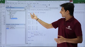 Excel VBA - 2D Array Static