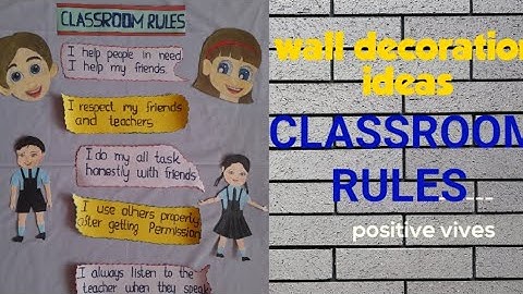Diy wall decoration idea/ positive classroom rules for students#youtube