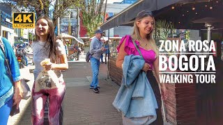 Caminhando na Zona Rosa de Bogotá Colômbia Walking Tour | 4K Walk