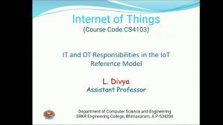 IT & OT responsibilities in IoT Reference Model