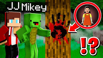 How JJ and Mikey Found The BIGGEST FOOTPRINTS SQUID GAME DOLL - Maizen Minecraft