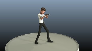 Third Person Pistol Reload (Right Side View)