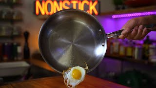 Can you make a stainless steel pan non-stick?