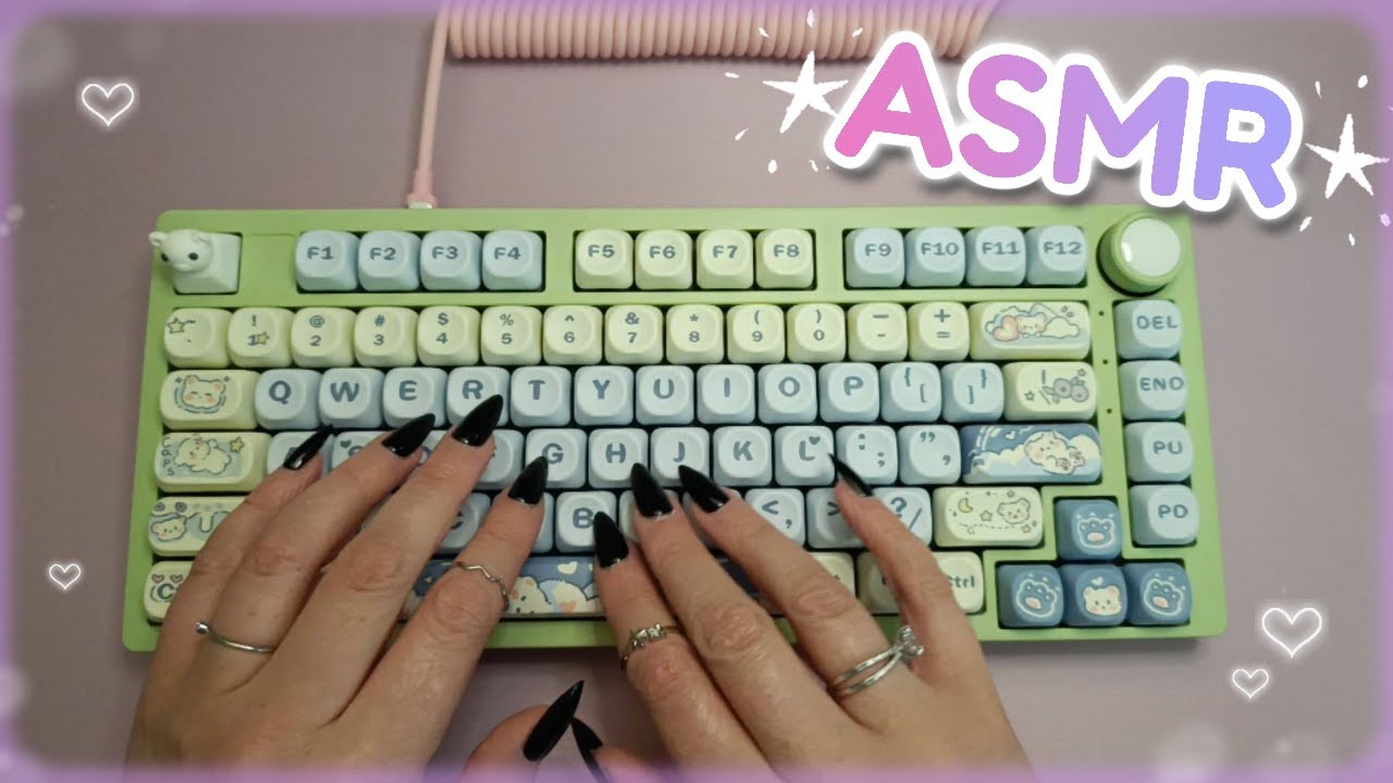 ASMR ♡ 🌸 Satisfying Keyboard Typing ⌨️ Changing Keycaps | Gentle ...