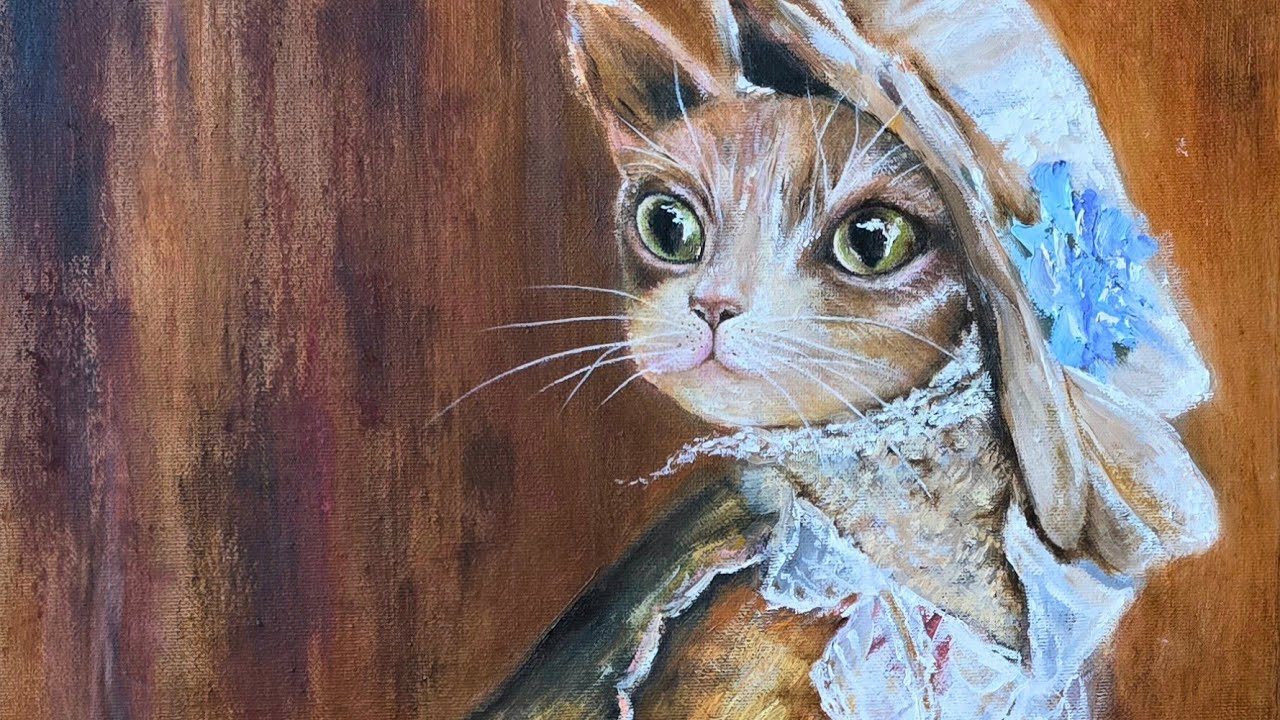Paint a Cute Cat / Art Paintings