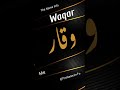 Waqar Name Meaning In Urdu Waqar Naam Ka Matlab The Name Info