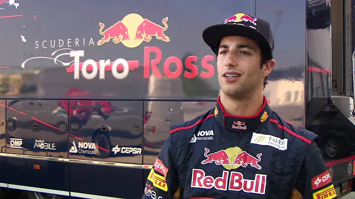 Daniel Ricciardo drives the Red Bull Formula 1 car...