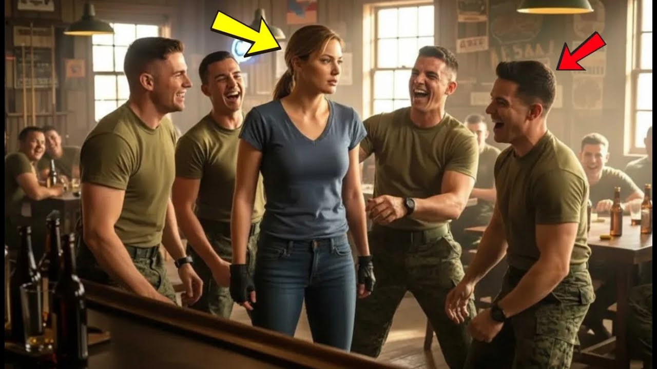 «Теперь тебя никто не спасёт!» Морпехи окружили её в баре, не зная, что она «морской котик»