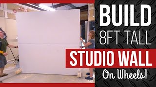Mobile Backdrop/Wall with Interchangeable Panels for Studios and More