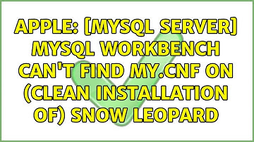 Apple: [MySQL Server] MySQL Workbench can