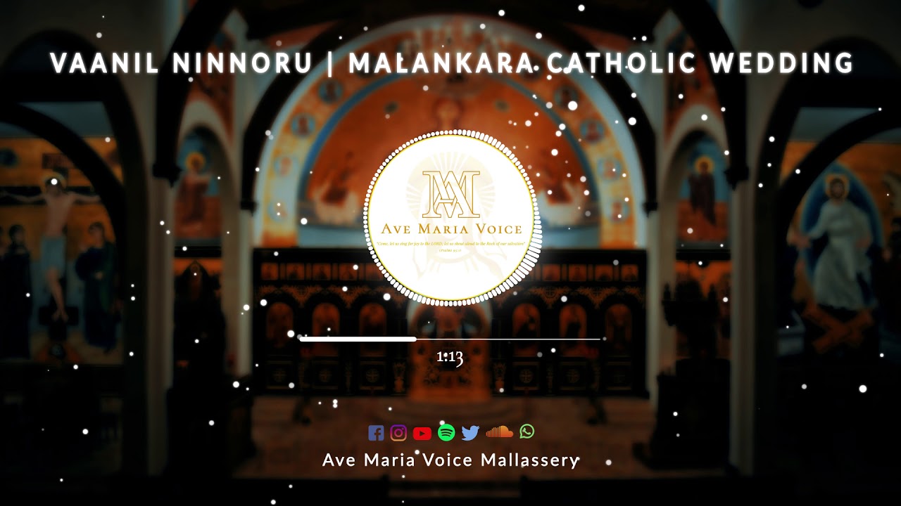 Vaanil Ninnoru  Malankara Catholic Wedding  Live Recording