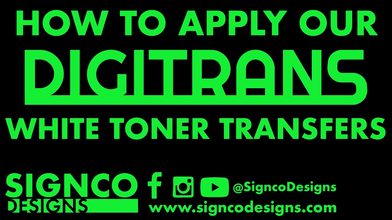 How to Apply our White Toner Transfers (Digitrans) - YouTube