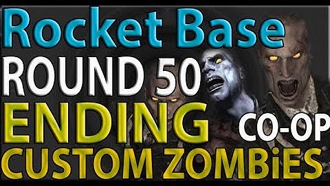 *Co-op* Round 50 "250,000 Point Buyable Ending" Custom Zombies Rocket Base! GREAT MAP
