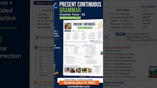 Download 3 FREE Present Continuous Worksheets | A2 ESL Download 3 FREE Present Continuous Worksheets | A2 ESL