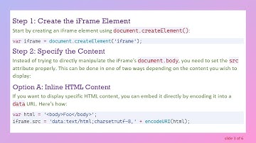 How to Create an iFrame in JavaScript: Fixing the TypeError Issue
