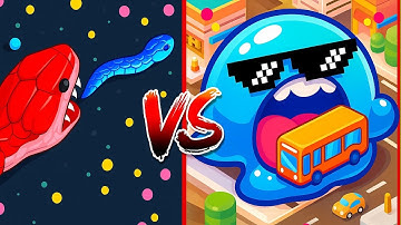 Snake Clash IO vs Super  Slimes | Who Is The Real King?! 👑 PART-38