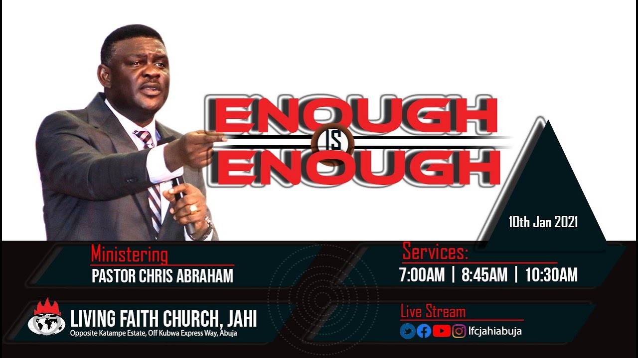 ENOUGH IS ENOUGH SERVICE | 1ST Service | 10.01.2021 | With Pst Chris Abraham