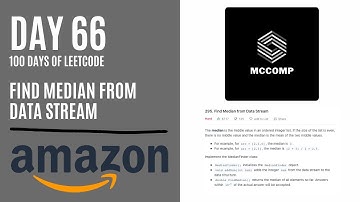 AMAZON INTERVIEW QUESTION | Find Median from Data Stream (LeetCode problem 295)