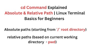 cd Command Explained | Absolute & Relative Path | Linux Terminal Basics for Beginners