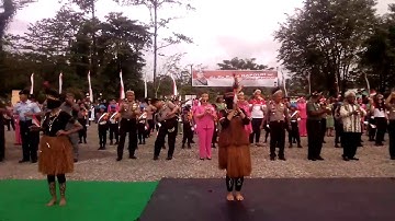 Bapak kapolri dan rombngan di timika