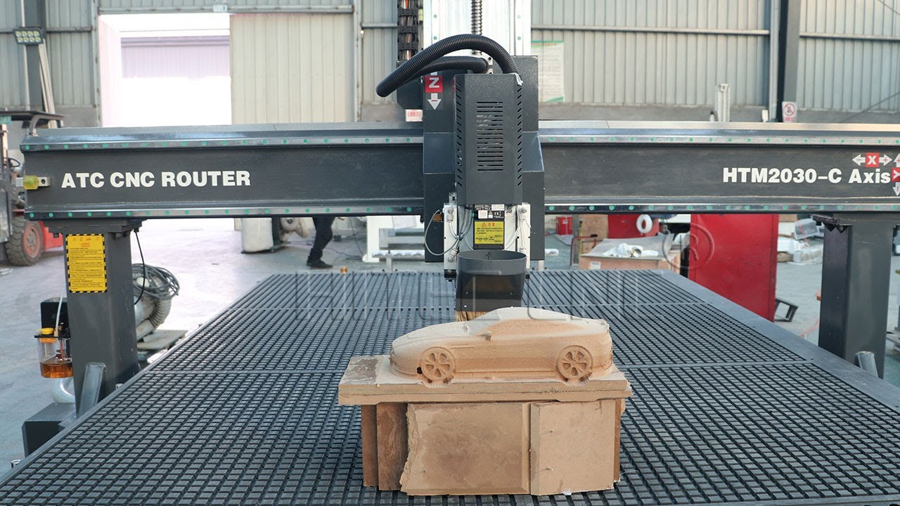 4 axis Auto Tools Changer CNC Router With 180 degree projects