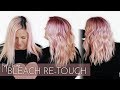 How to do a Bleach Root Retouch + Pastel Pink Hair safely without damage!