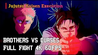 Choso With Yuji Vs Curses Full Fight Jujutsu Kaisen Execution Movie