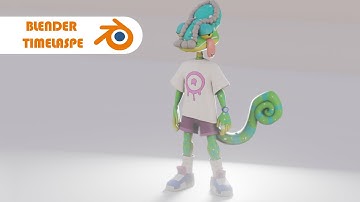 Chameleon Blender Timelapse