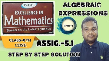 #class8_Algebraic_Expression|| Assignment_5.1||solution of excellence MATHEMATICS 