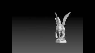 3D Model Pegasus Unicorn Statue   Mythical STL File for Printing 1 screenshot 1