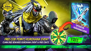 *New* 🤯 Kurohana Metropolis event Free Cod Points | Free World Championship Crate + New Weapons Codm