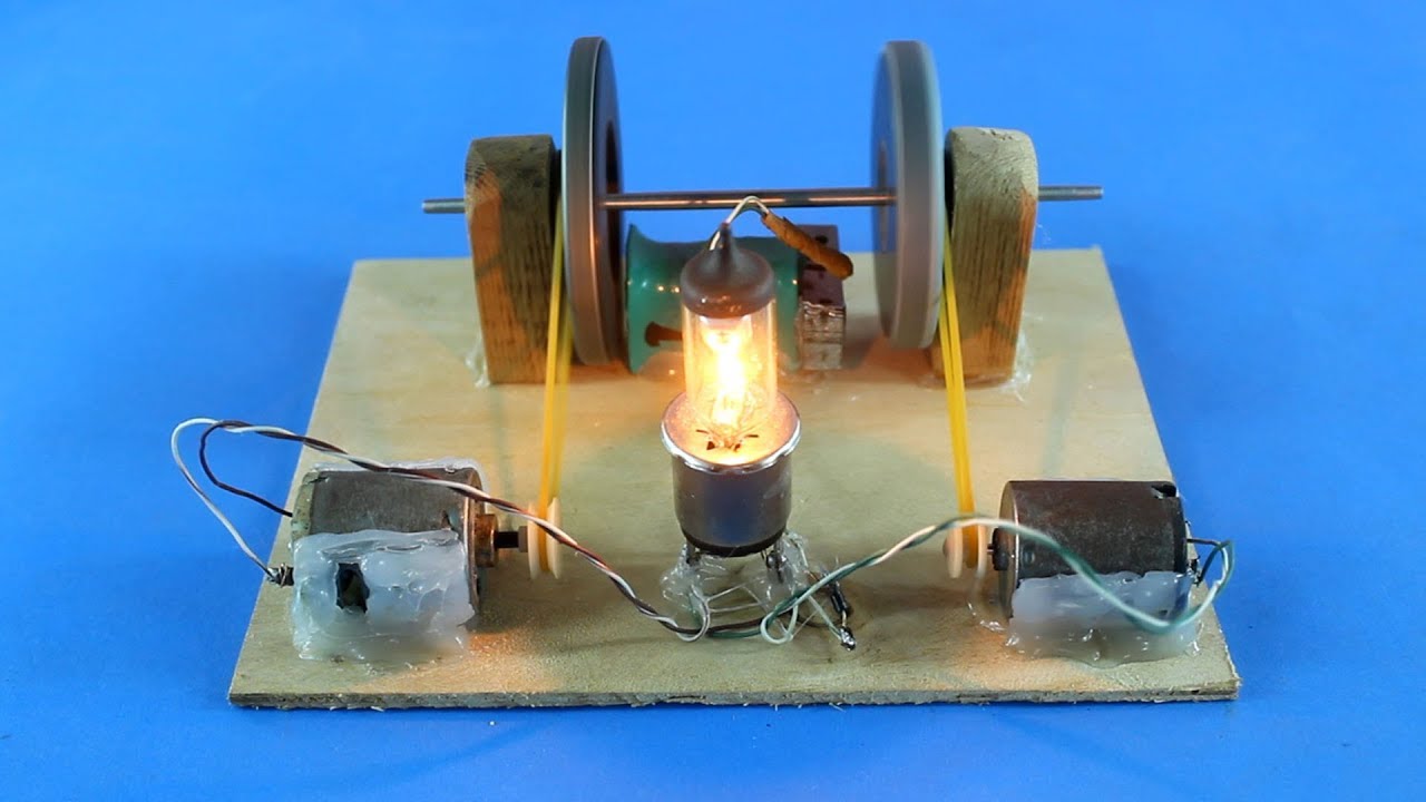 Free Energy Generator Light Bulb Self Running Machine - YouTube