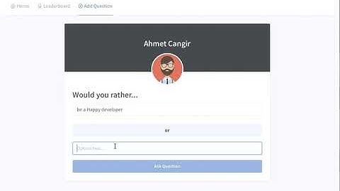 Udacity React Nanodegree Would You Rather App