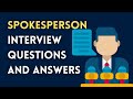 Spokesperson Interview Questions and Answers