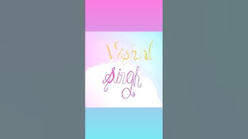 "Vishal Singh" Calligraphy | #shorts #calligraphy