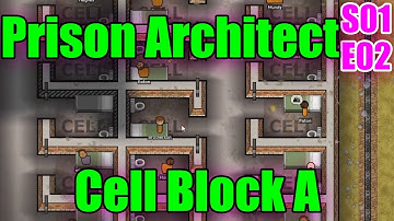 Building the first cell block | Prison Architect S01 E02
