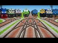 8 LOCOMOTIVES Navigate EXTREME BUMPY TRACKS amp DIAMOND 